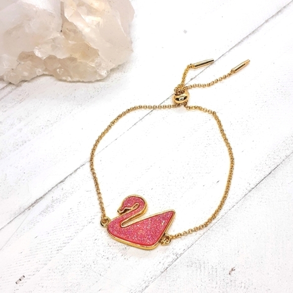 Pink swan bracelet - Picture 1 of 4